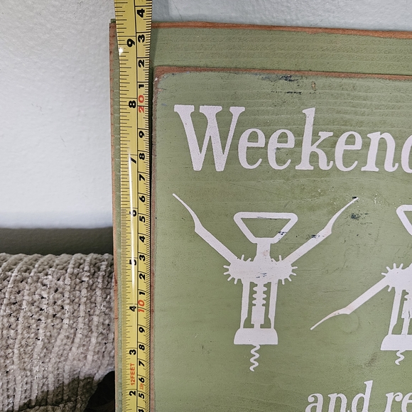 Green 'Weekend Workout' Decorative Sign - Picture 4 of 5